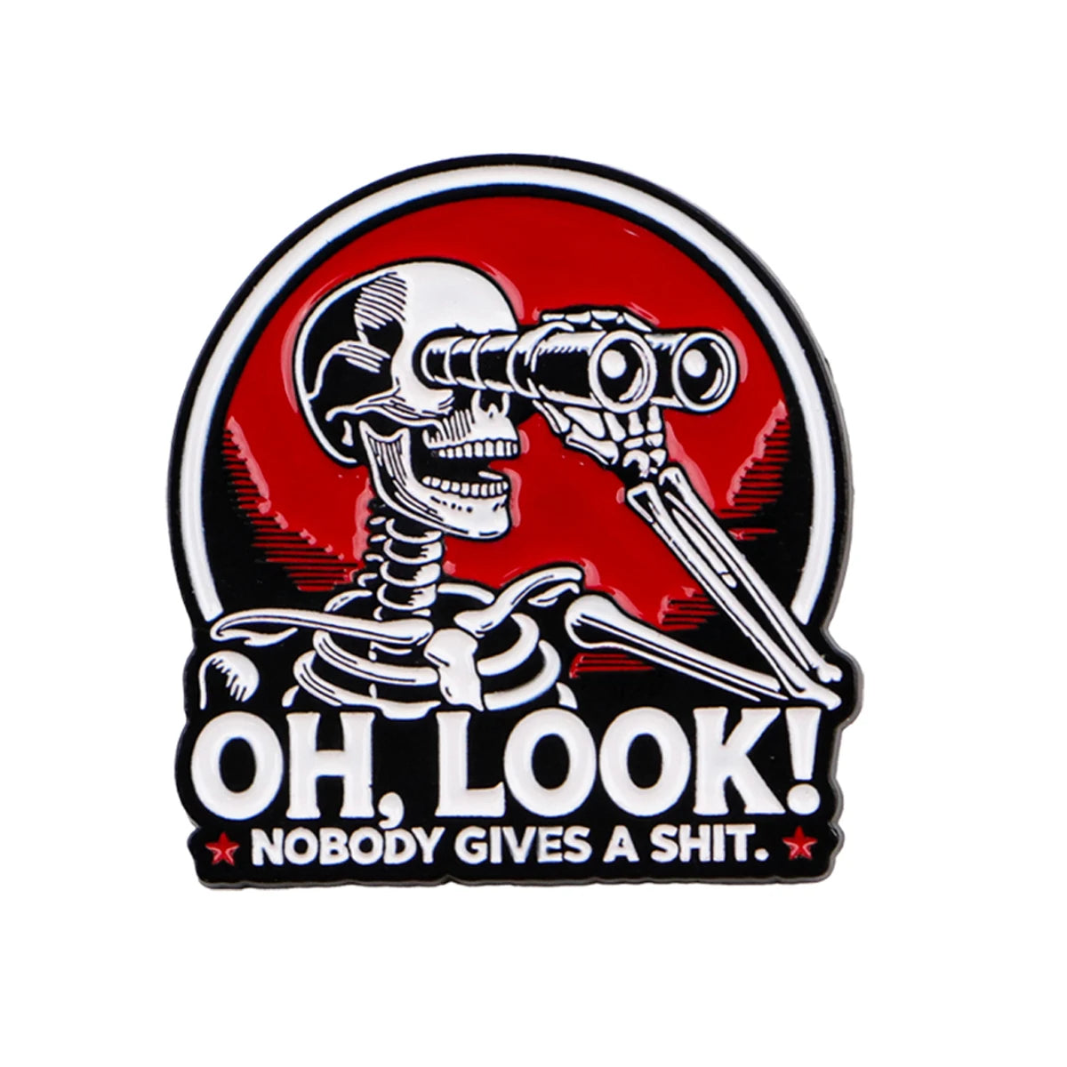 Skeleton Enamel Pin Brooch - Funny Sarcastic Jewelry Accessory for Clothing and Bags