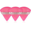 3Pcs Makeup Powder Puff Set - Soft Velvet Face Sponges for Foundation & Concealer