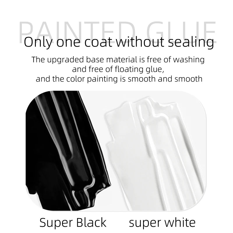 5ml Nail Art UV Gel Polish Set - Black White Colors 3D Flower Design Soak Off