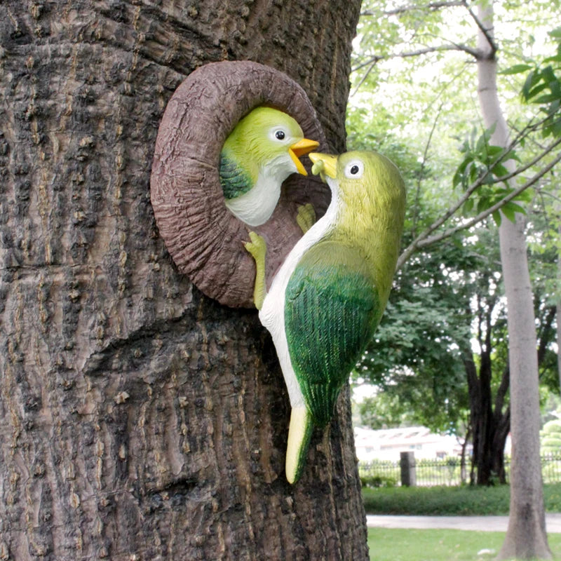 Bird Feeding Station for Garden Decor - Large Tree Mount, Wall Decoration, Mother's Day Gift