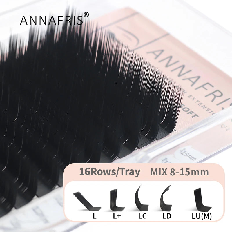 False Eyelash Extension Kit Natural Silk Mink Lashes with Multiple Curl & Length Options