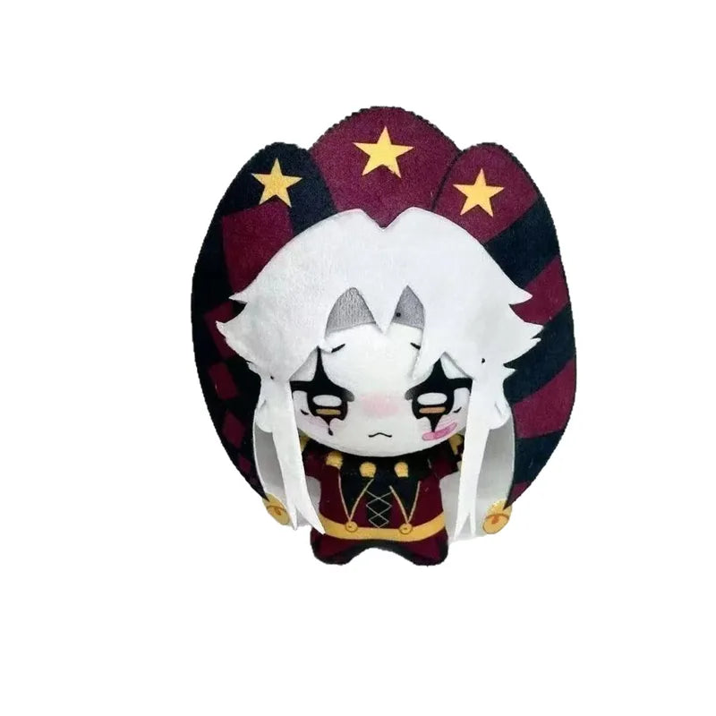 Cute Circus Pierrot Cosplay Plush Doll - Soft Cotton Stuffed Toy for Halloween & Carnival