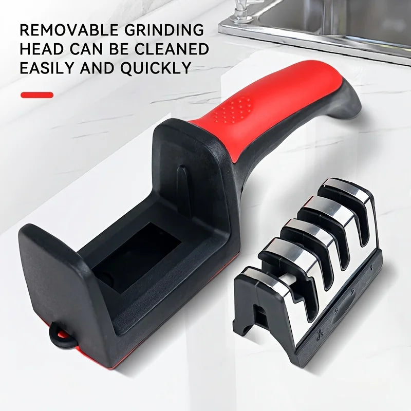 Professional Knife Sharpener - Tungsten Diamond Ceramic Blade System, No Assembly Needed