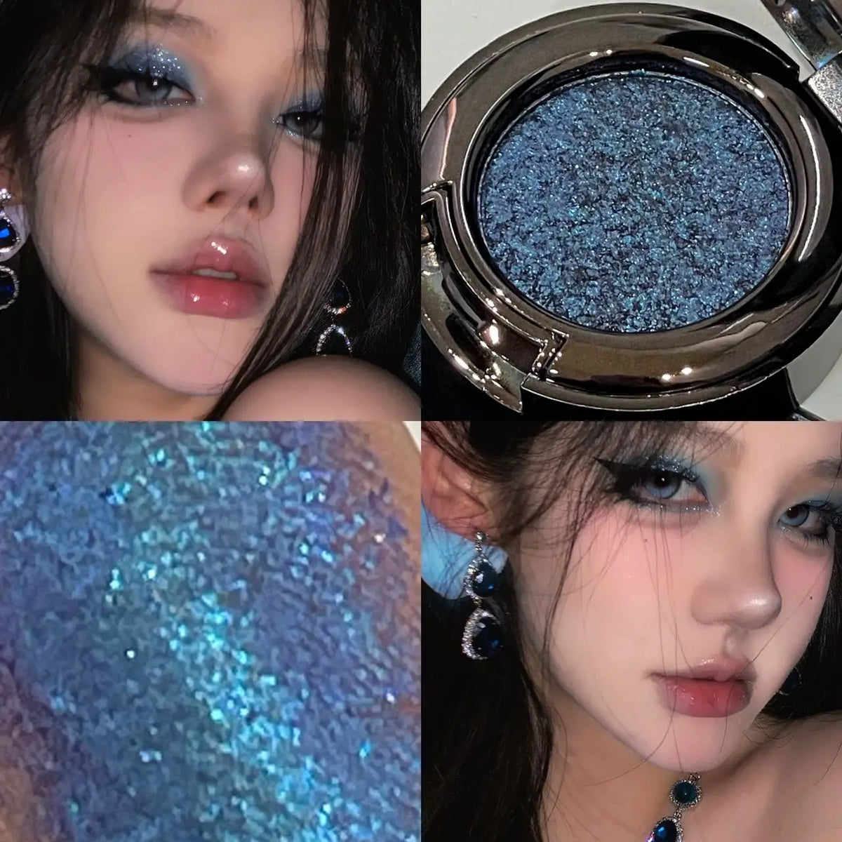 Multicolor Glitter Eyeshadow Palette Long Lasting Shimmer Makeup for Women