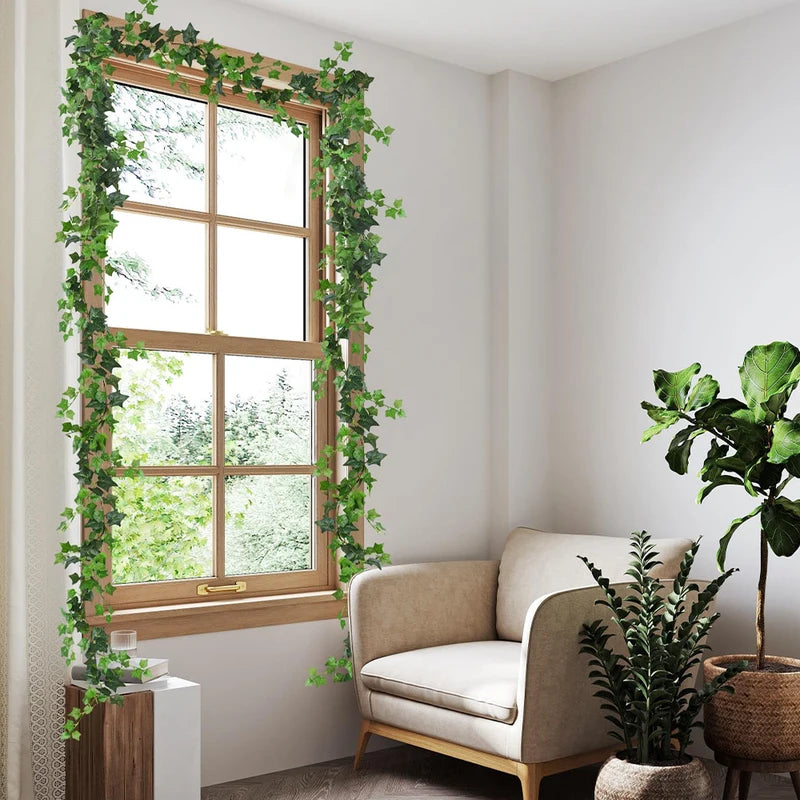 Artificial Ivy Garland 1.8m - Fake Greenery Vines for Home & Wedding Decor