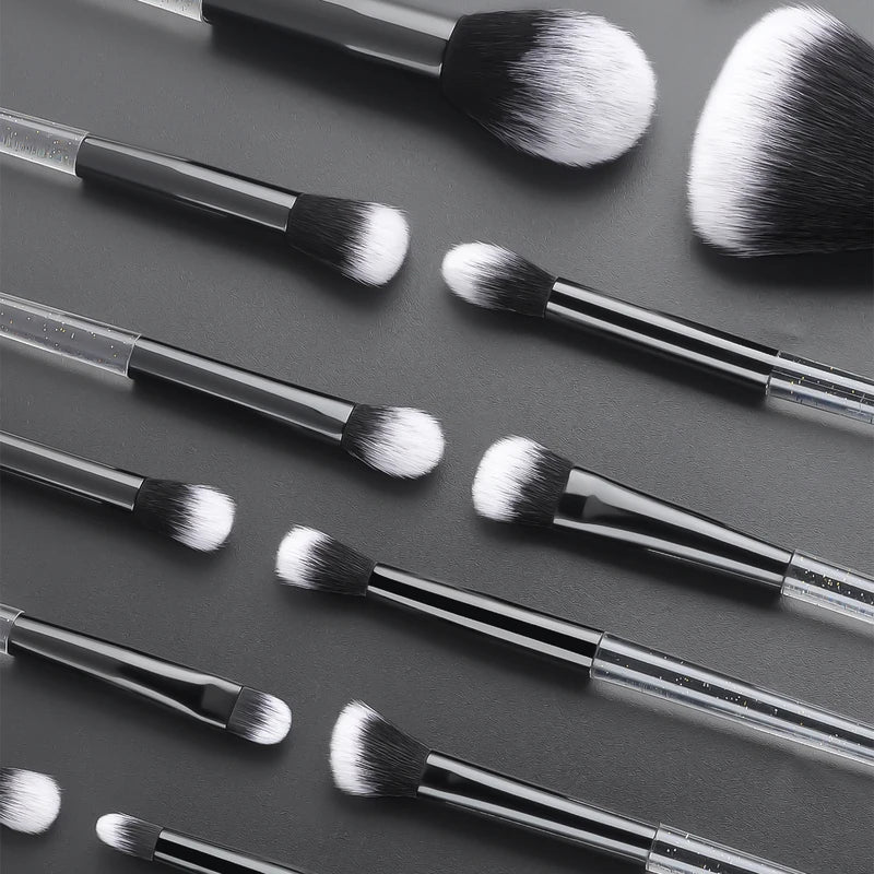 20Pcs Makeup Brush Set with Gradient Handles - Eyeshadow & Contour Tools
