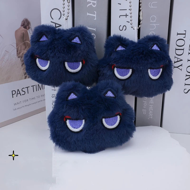 Cute Cat Plush Keychain - Impact Scaramouche Cosplay Anime Ghost Pendant for Backpack & Halloween