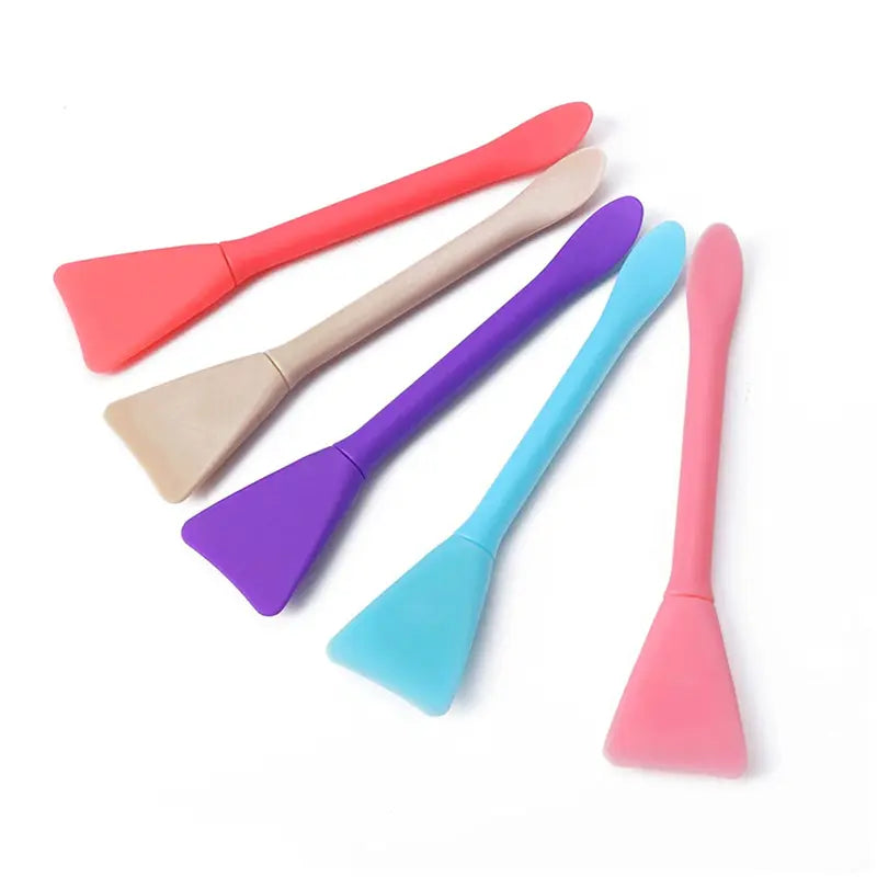 Silicone Face Mask Brush Set - Reusable Makeup Spatulas & Applicators, Soft & Washable, 5-Piece