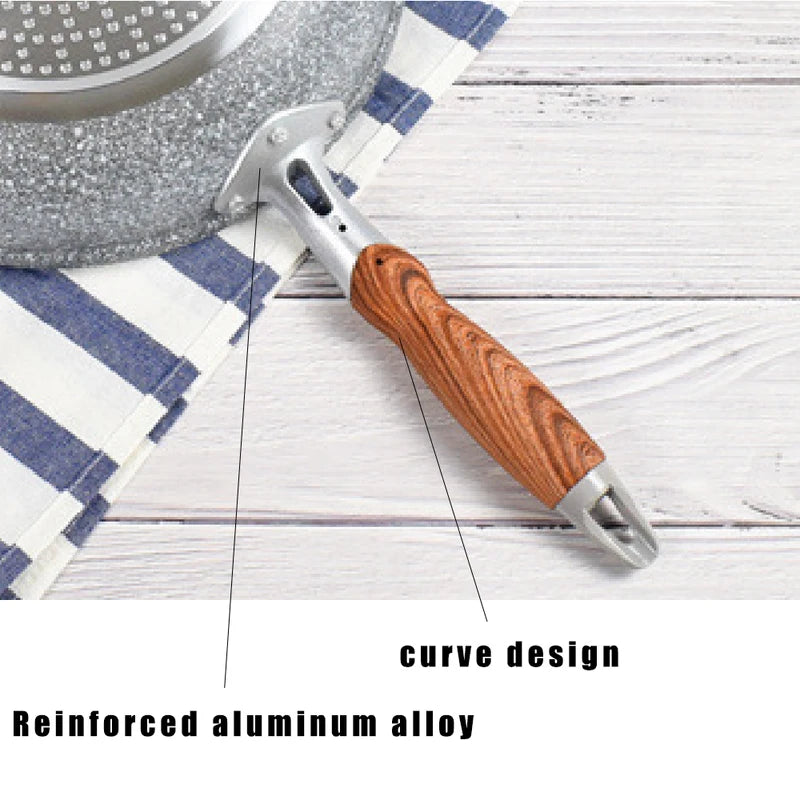 Non-Stick Ceramic Frying Pan Wok Skillet for Gas & Induction Cooking - Durable Stone Coating