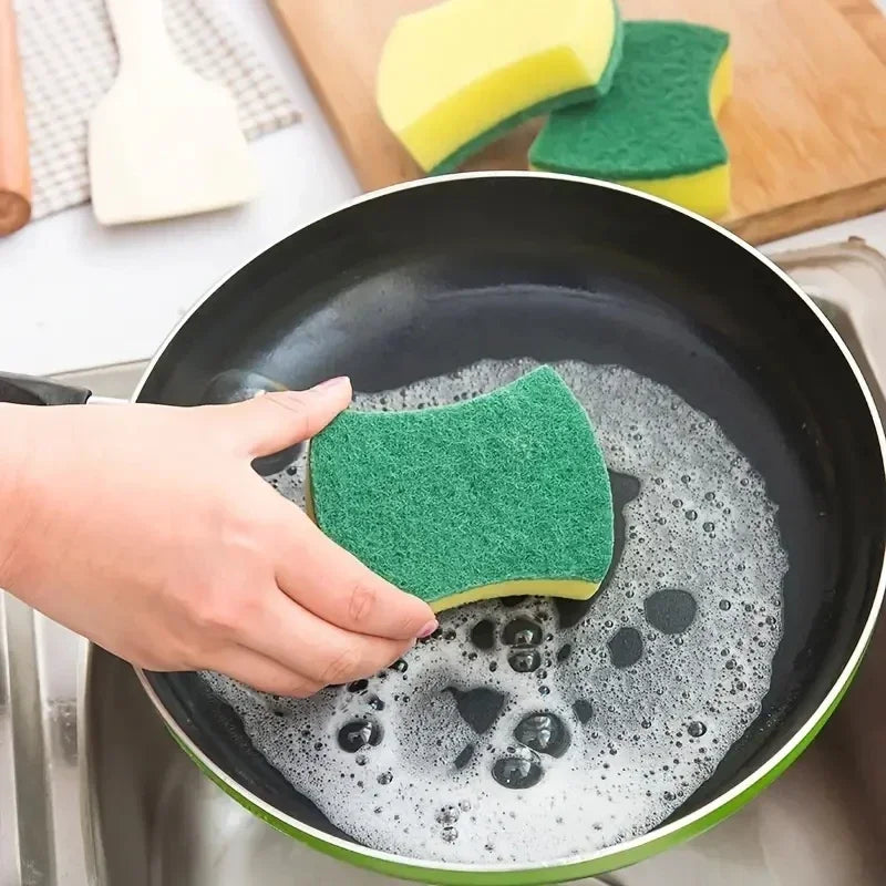 Heavy Duty Absorbent Kitchen Sponge Set for Dish Cleaning and Grease Removal