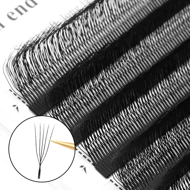 False Eyelash Extensions U Shape 5DW Premade Fans Mink Volume Lashes