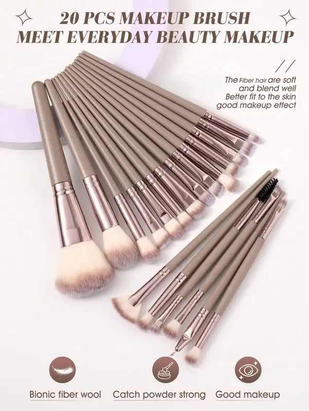 43-Piece Makeup Tools Set with Cosmetic Bag and Brushes - Travel Friendly