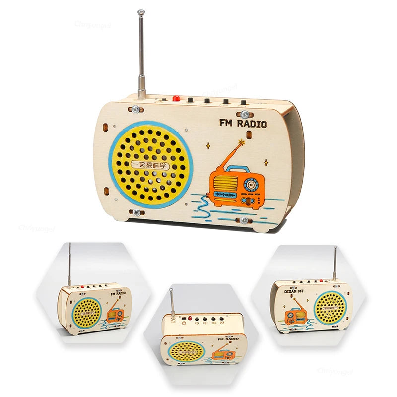 DIY Wooden Radio Kit Educational STEM Building Toy for Kids & Teens