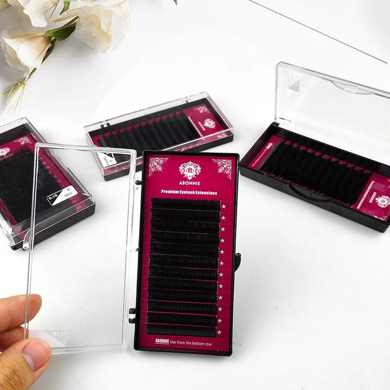 5pcs Eyelash Extension Kit - Natural Fluffy Individual Lashes for Volume & Classic Styles