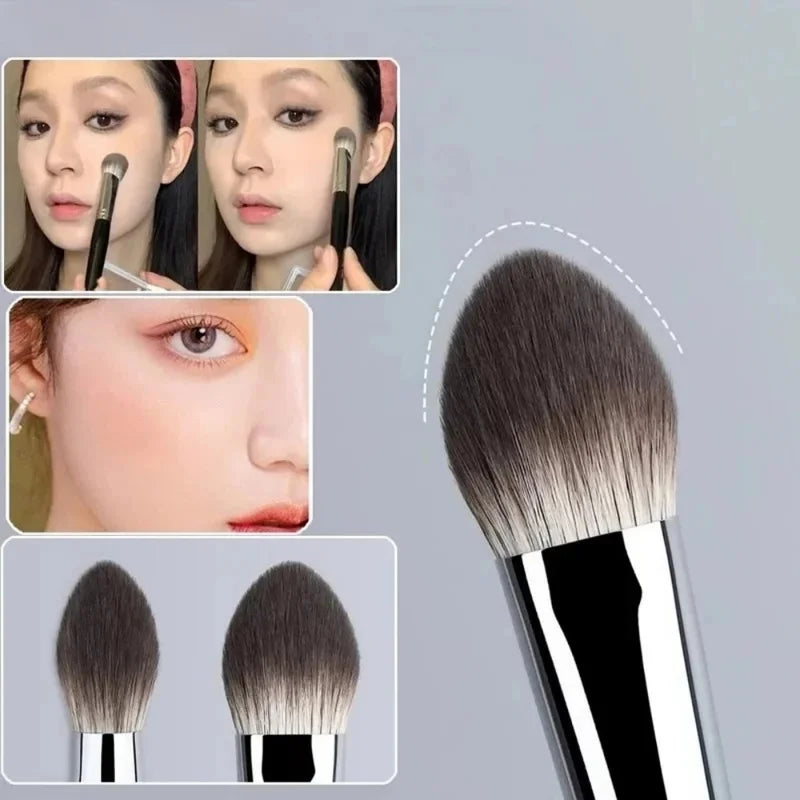 Mini Peach Heart Blush Brush - Multi-Use Face Makeup Tool, 1/2Pcs Set