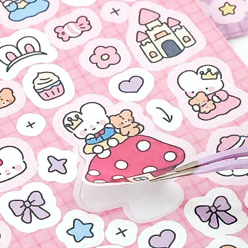 Decorative Sticker Book for Scrapbooking and Journaling - Kawaii Washi Paper Supplies