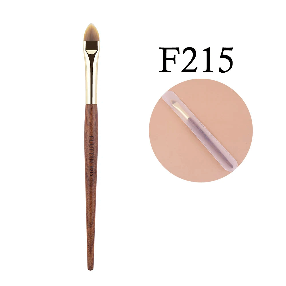 Ultra Thin Concealer Brush for Precise Makeup Application - Copper & Redwood Handle