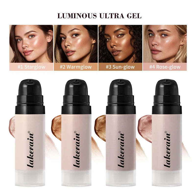 Highlight Dewy Skin Gel Primer for Face & Body - Lightweight Hydrating Makeup Base