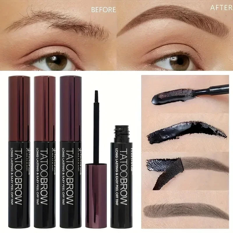 Semi-Permanent Eyebrow Gel Tint - Waterproof Transfer-Proof for Fuller Brows