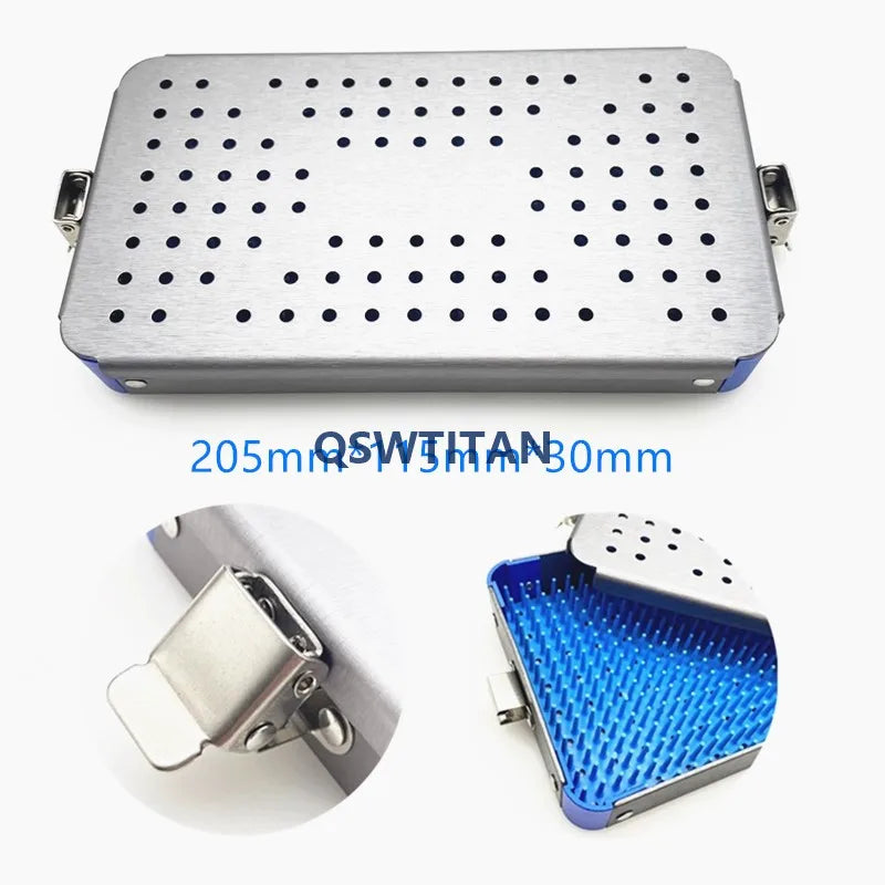 Dental & Surgical Aluminum Sterilization Tray Case with Silicone Pad - Single Level