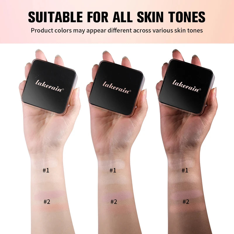 2-in-1 Loose Powder Duo Brightening & Correcting Face Makeup - Matte Finish, Long Lasting