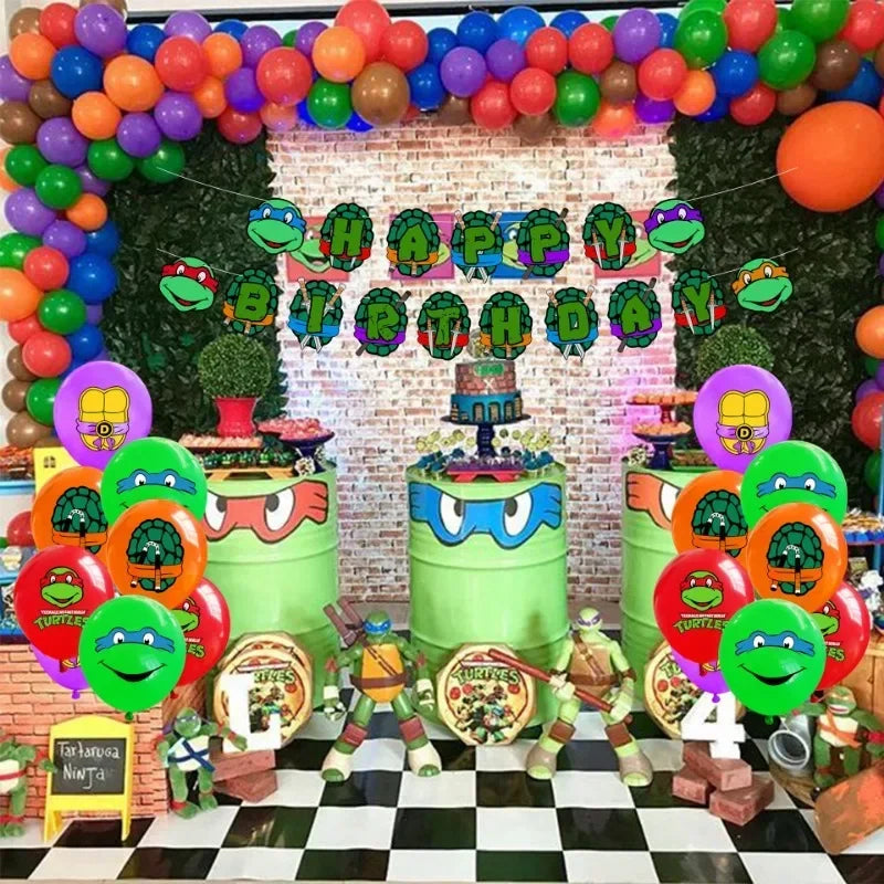 Teenage Mutant Ninja Turtles Latex Balloons Set Party Decorations Photo Props Halloween Gift