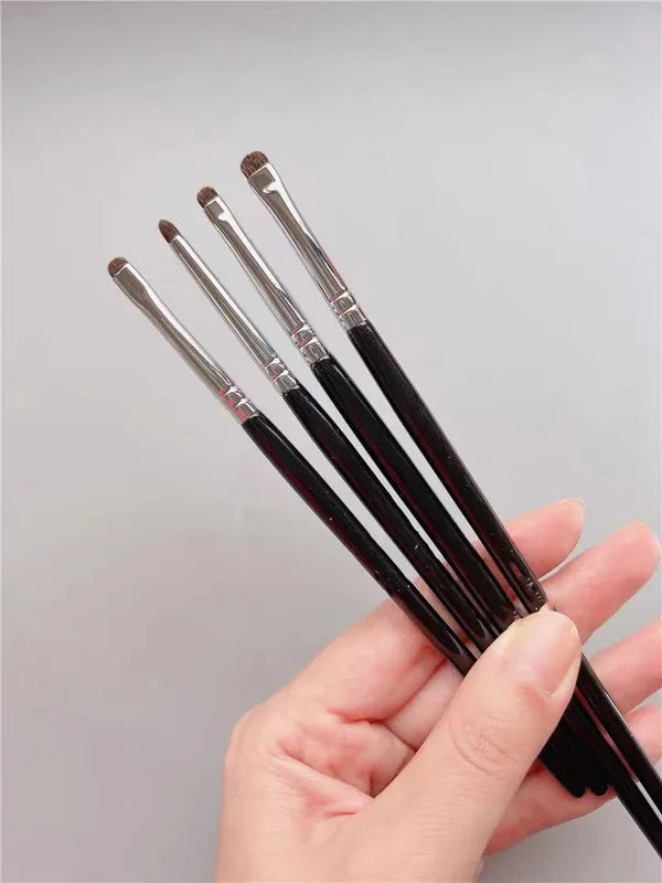 Precision Eyeshadow Makeup Brush Set with Tapered Pony Hair - Multiple Handle Colors