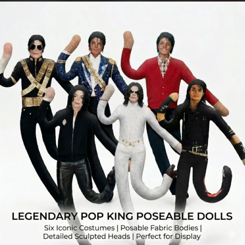 Michael Jackson Cosplay Plush Doll - Abstract Joint Mobility Soft Toy for Room Decor & Collection