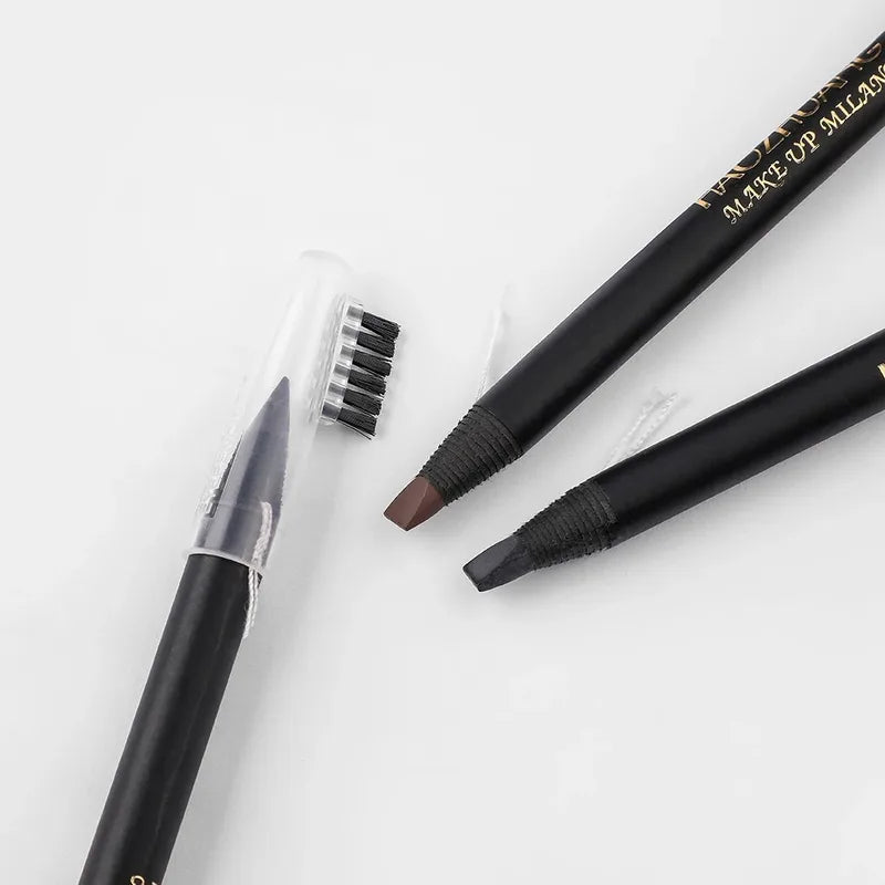 Waterproof Microblading Eyebrow Pencil Set - Long-lasting, Natural Finish, Multiple Colors