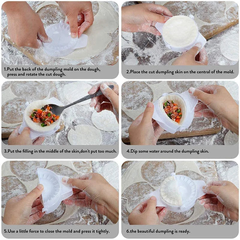 DIY Dumpling Maker Set 4 Size Ravioli Gyoza Pastry Pie Dough Mold Tool