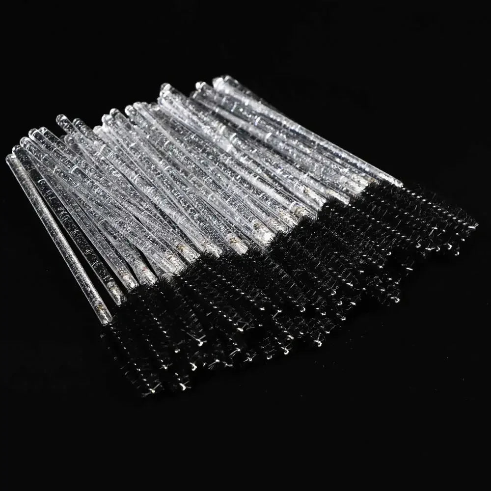Disposable Eyelash Brush Comb Set - Professional False Lash Applicators, 50 Pack