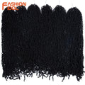 Kinky Curl Faux Locs Crochet Hair Extensions - Ombre Blonde, 18 Inch, 6 Pack