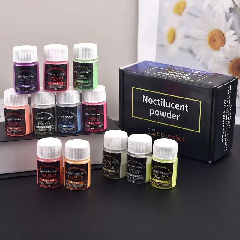 20g Long Lasting Fluorescent Powder for Resin & Jewelry Making - Glow in Dark Pigment
