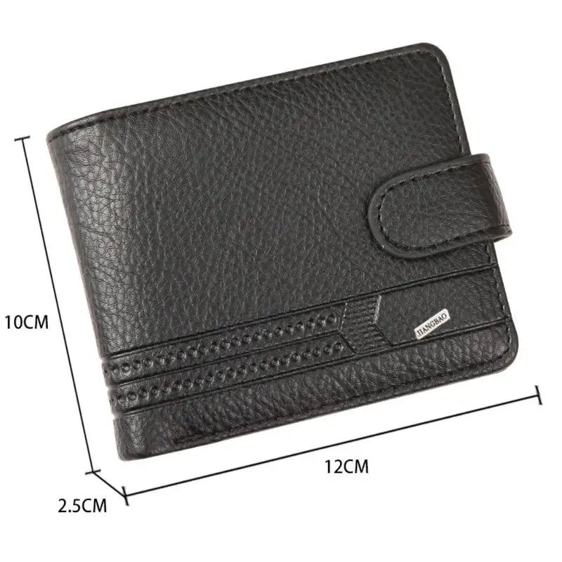 Men's Slim Leather Zipper Wallet with Coin Pocket - Multiple Colors