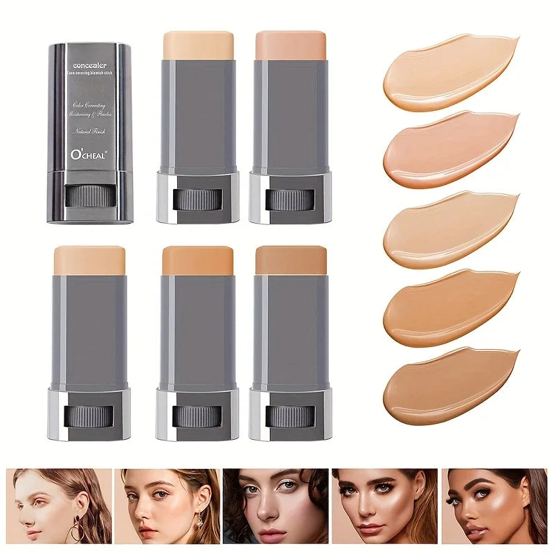 Cream Foundation Stick for Flawless Skin - Long-Lasting Waterproof Full Coverage Makeup