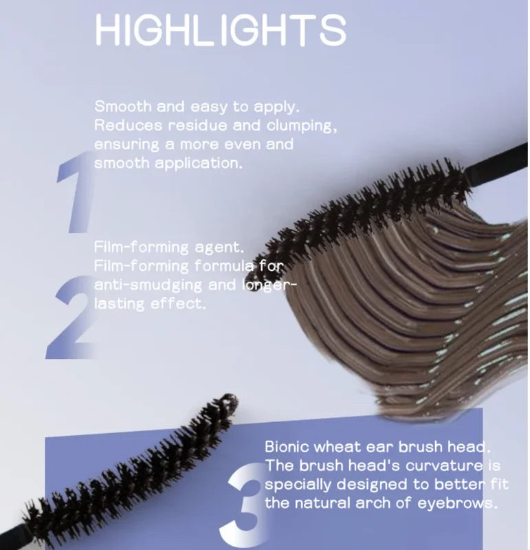 Soft Wavy Eyebrow Gel 4.5g Waterproof Brow Balm with Brush - Natural Tint