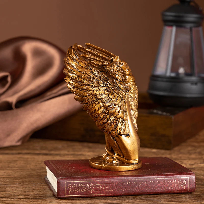 Resin Griffon Pattern Small Statue Ornament for Craft Room Decor - Christmas & Halloween Gift