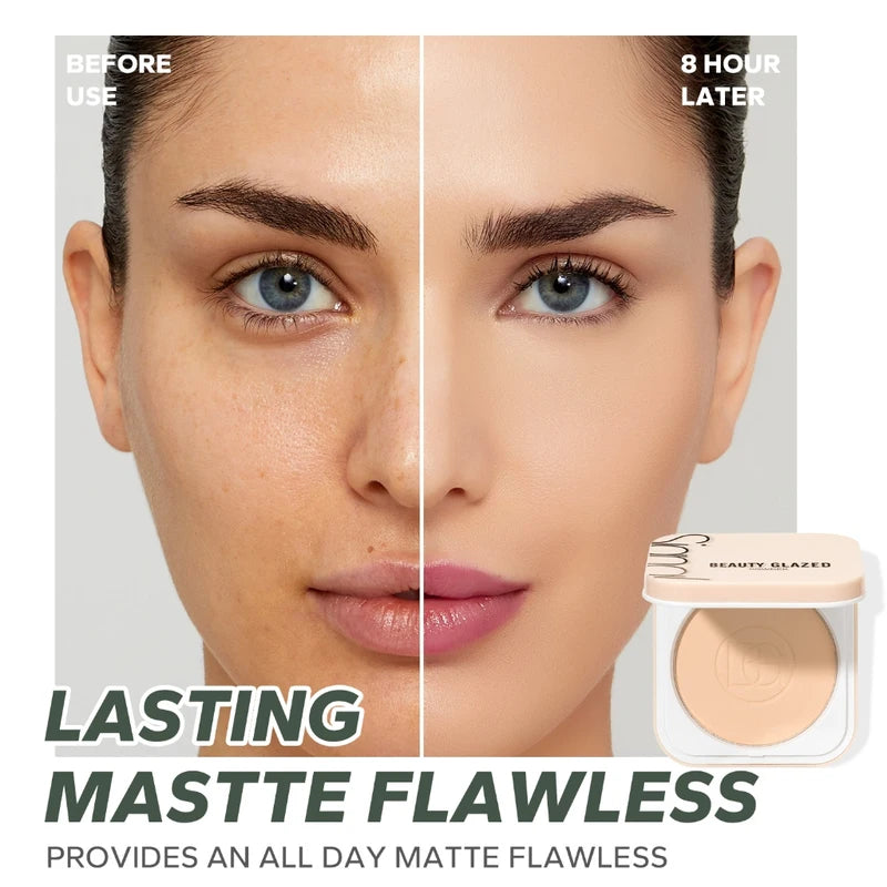 Oil Control Matte Face Powder with Waterproof Finish - Flawless Full Coverage