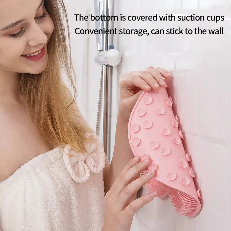 Foot Wash Brush with Sucker, Exfoliating Bath Pad & Massage Mat for Shower and Foot Care
