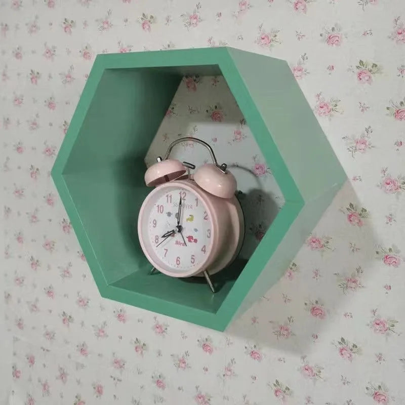 Hexagonal Honeycomb Wall Storage Rack - Creative Minimalist Grid Organizer