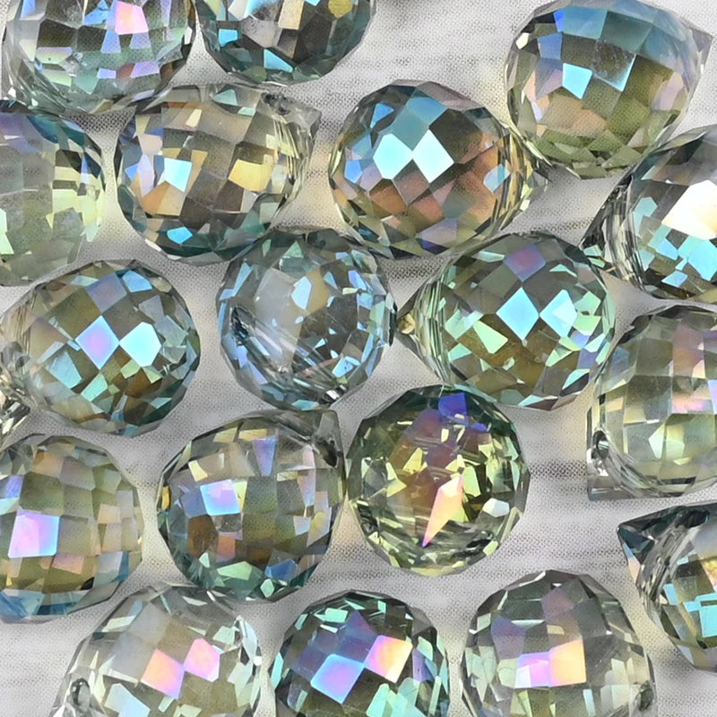10x8mm Crystal Waterdrop Beads for Jewelry Making Glass Faceted Strawberry Beads