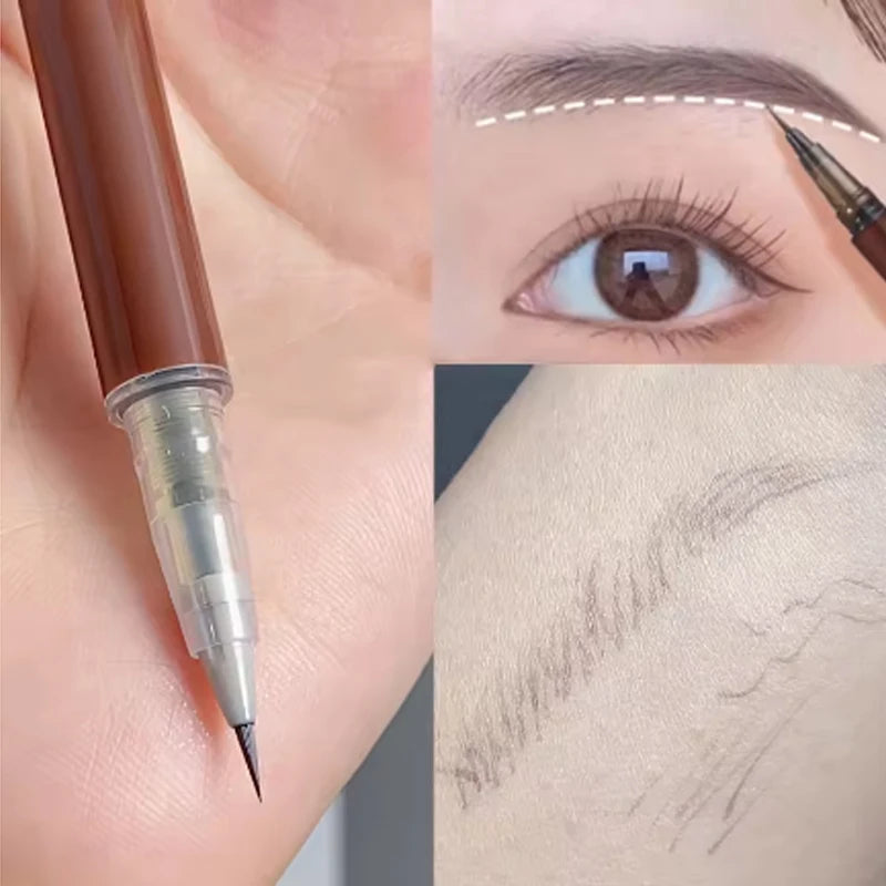 Waterproof Micro-Tip Eyebrow Pencil - Natural, Long-Lasting, Smudge-Proof Makeup