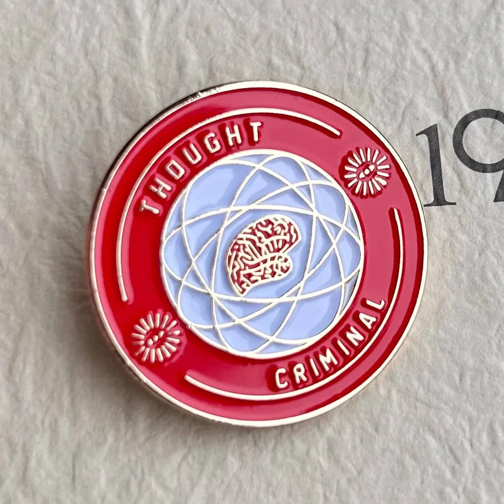 Literature-Inspired Novel Brooch - Durable Metal Badge Fashion Accessory