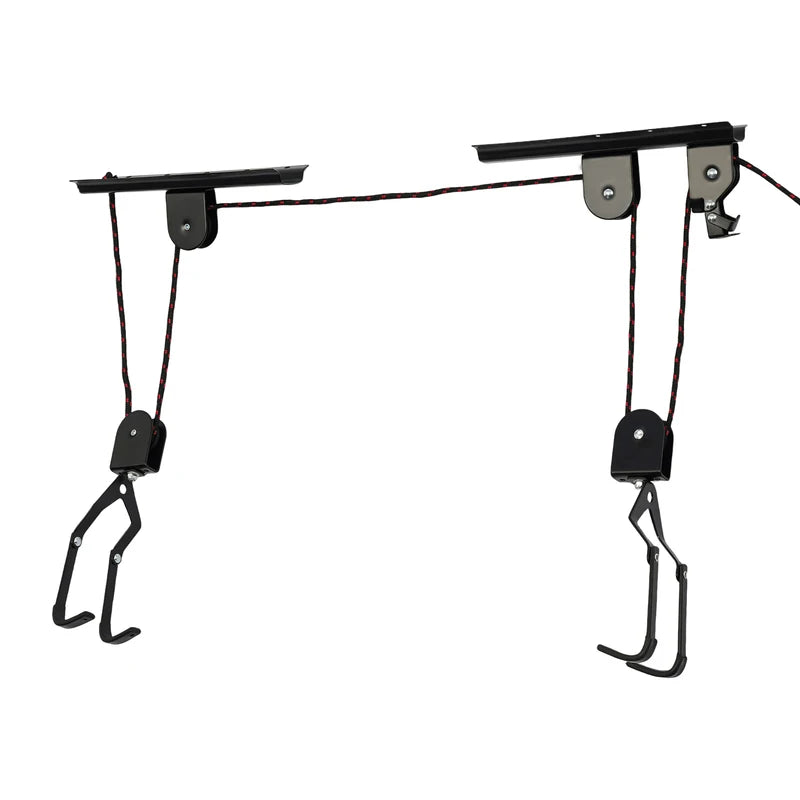Ceiling Mount Bicycle Hoist Rack - Heavy Duty Up to 60kg Space Saver