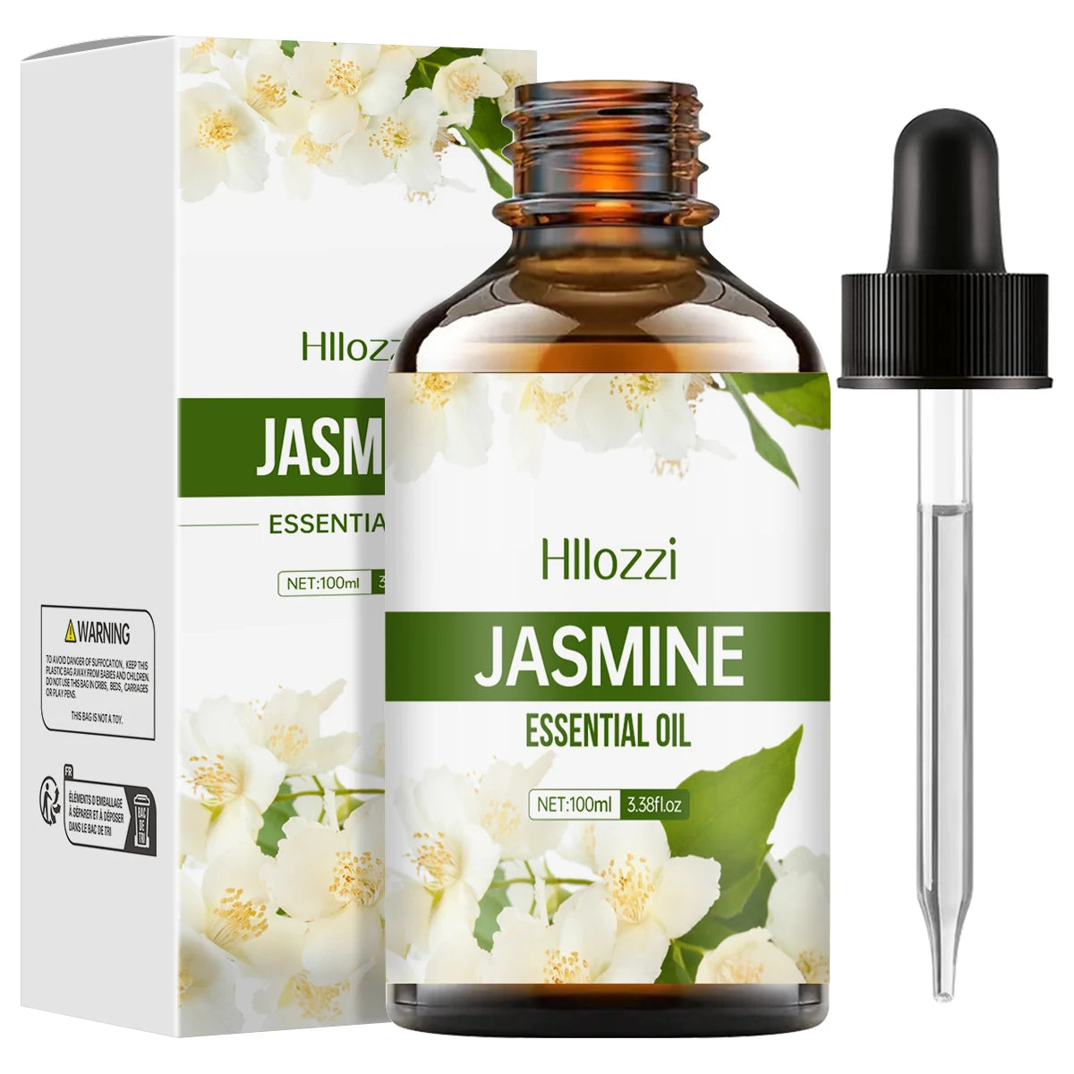 Jasmine Essential Oil for Skin Care and Massage - Aromatherapy Fragrance, Moisturizing Body Oil
