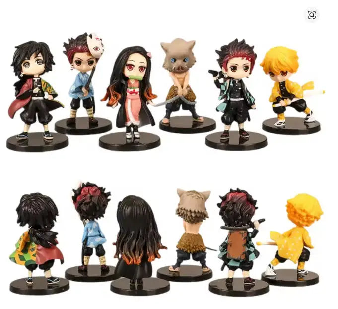 6PCS Anime Demon Slayer Action Figures Set - PVC Model Toys for Collectors