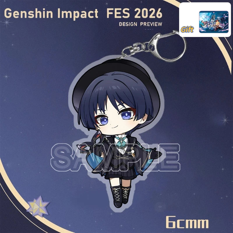 Genshin Impact FES 2026 Acrylic Keychain Set - 6CM Cosplay Game Decor