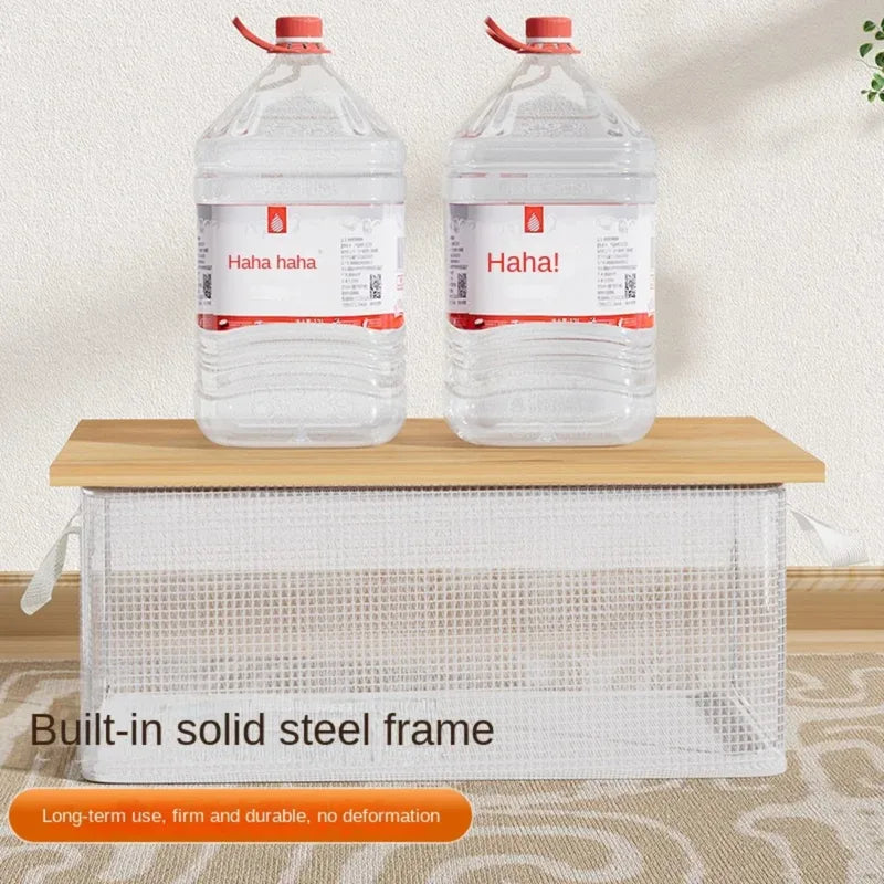 Solid Steel Frame Waterproof PVC Storage Box for Clothing Organization