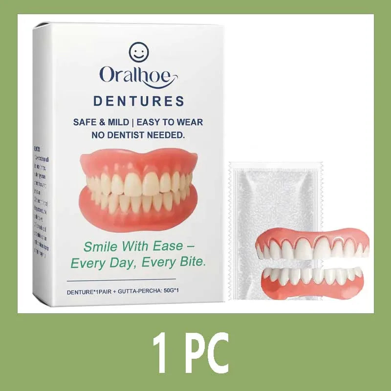 Denture Silicone Kit with Soft Fake Teeth for Emergency & Daily Use