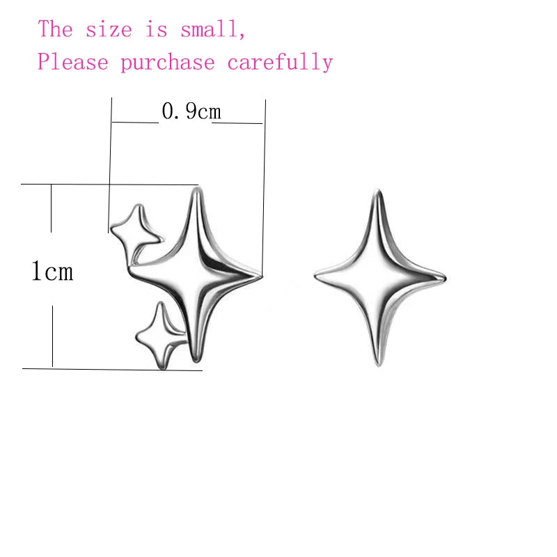 Sterling Silver Geometric Stud Earrings for Women - Versatile Jewelry Gift